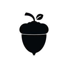 Acorn  logo icon illustration flat