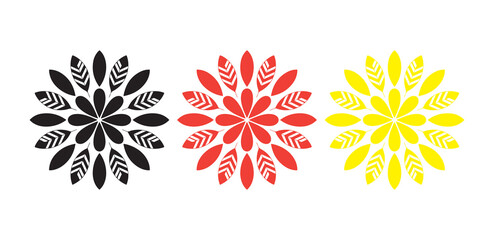 Colorful sunflower vector illustration