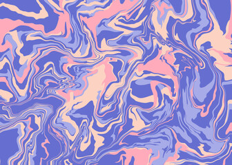 Abstract Marble Fluid Swirl Background in Retro Colors illustration design