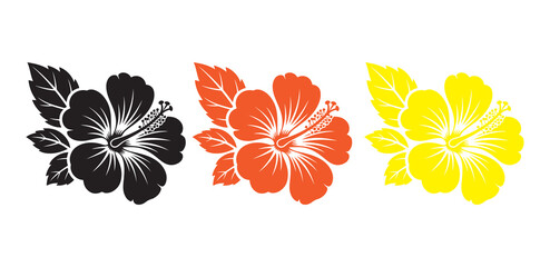 Decorative summer flowers in bright tones