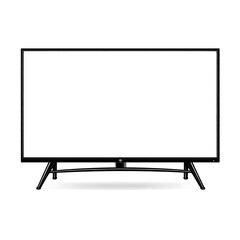 Naklejka premium Modern Wide-Screen Television with Blank Screen