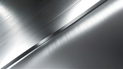 Intersecting panels of brushed steel in light and dark silver tones with diagonal highlights, offering a sleek modern industrial look for tech or architectural visuals.