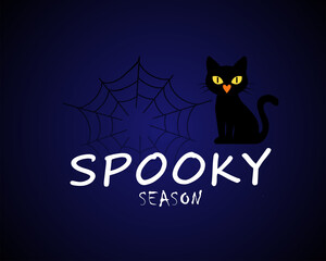 spooky season halloween night cat