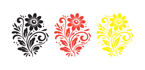 Simple decorative sunflower vector art