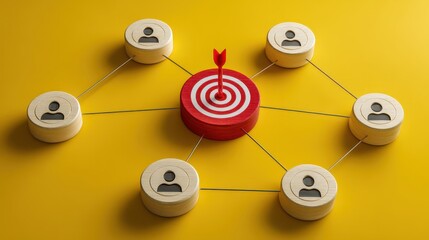 Targeting Success in Marketing with User Connections and Strategy Visual Representation