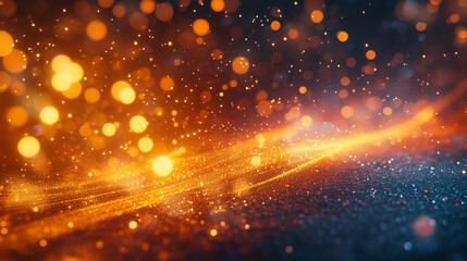 Abstract 3D rendering of dynamic light trails on a dark background. Symbolizing high-speed optical fiber, fast data transfer, and futuristic digital communication technology.