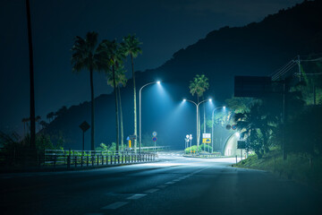 内海トンネル付近の夜景