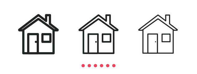 Home icon. Thin line icon vector