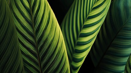 Abstract Green Nature Concept with Textures and Patterns