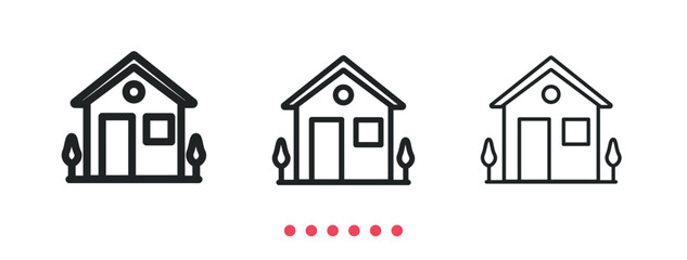 Home icon. Thin line icon vector