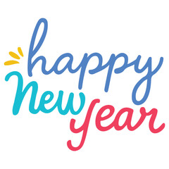 Semi Bold Textured New Year Greetings Happy New Year