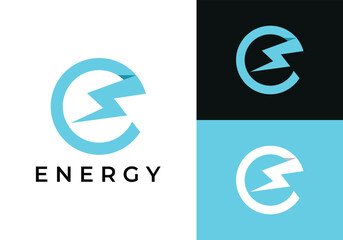 This is an energy logo by combining the letter E and lightning with a simple electric blue color. This logo is suitable for tech companies, battery manufacturing companies, energy companies, and the l