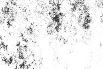 Abstract Black White Grunge Texture Overlay, Distressed Noise Grit Background Vector