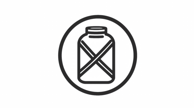 Prohibited Jar Icon Round Badge