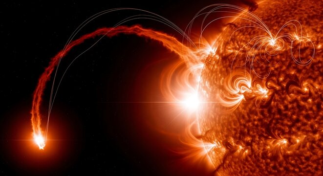 Suns Powerful Solar Flare Eruption.