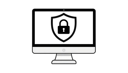 Computer screen with security shield