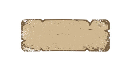 Distressed Beige Rectangular Shape with Rough Edges.
