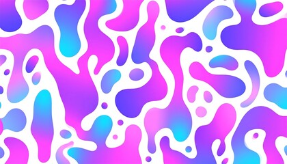 Abstract, colorful fluid shapes on a white backdrop