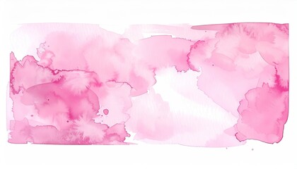 Abstract watercolor composition featuring overlapping translucent pink hues