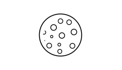 Obraz premium Line art depicting a celestial body with craters