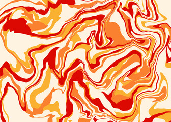 Abstract Marble Fluid Swirl Background in Retro Colors illustration design