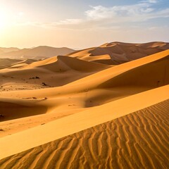 Sunrise Over Desert Dunes 