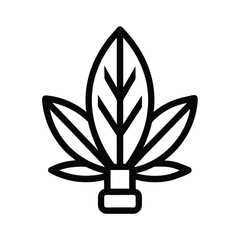 Sage Bunch Outline Icon Vector Illustration
