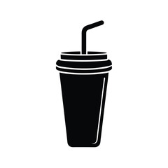 To Go Mug With Straw Icon Vector Illustration
