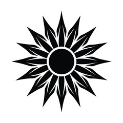 Tribal Sunburst Icon Vector Illustration