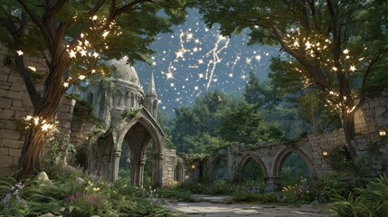 Exploring the Future of Education Technology in a Fantastical Stone Archway Setting