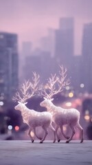 Explore the Enchanting Fusion of Christmas 2025 Trends with Nostalgic Reindeer in a Modern Cityscape
