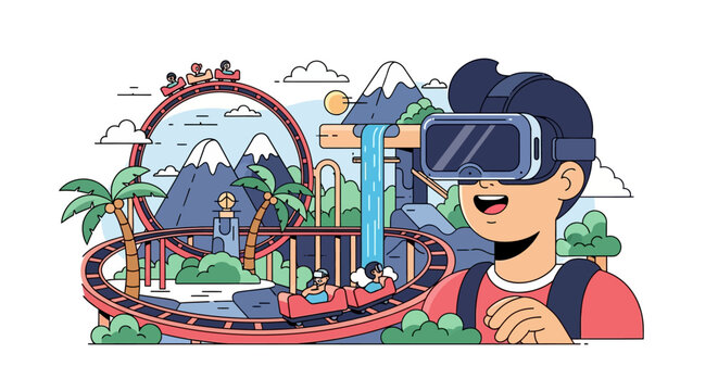 Virtual Reality Amusement Park Adventure