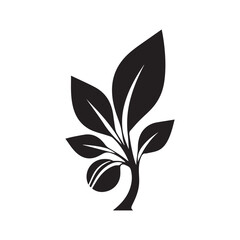 Bold Coffee Plant Shield Logo with Strong Geometric Shape