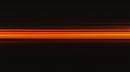 Sharp glowing horizontal orange laser light stripe on transparent background ideal for tech style overlays modern decoration and directional energy effects in design.