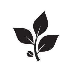 Intricate Circular Coffee Plant Pattern for Elegant Branding