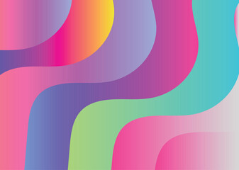 Abstract Colorful Gradient Waves Background vector