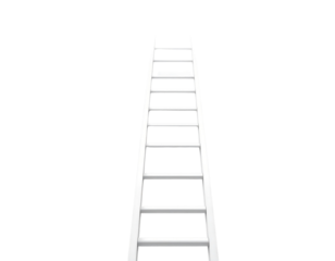  Minimalist White Ladder Leading Toward Shining Light PNG