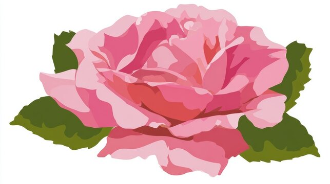 A beautiful pink rose and peony flower bouquet isolated on white with a cabbage rose blossom closeup petal texture
