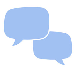 Overlapping Speech Bubble Icons — Messaging UI Elements, Chat Interface Symbols, and Social Communication Graphics