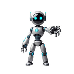 Fototapeta premium Friendly Robot Character Illustration