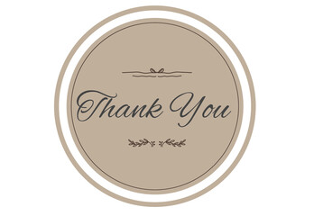 Thank you label logo circle 