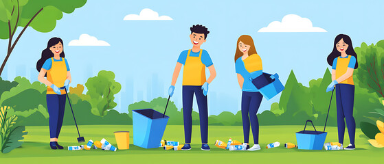 recycling and nature themes: photos of trees sprouting from waste, Earth held above trash, and green initiatives with ample blank spaces for environmental messages.