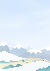 winter scene background with snow