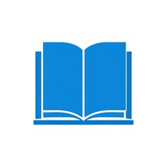 Simple blue open book icon