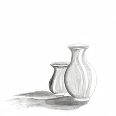 Pencil Sketch of Flower Vase