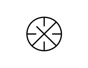 Simple circular graphic with radiating lines