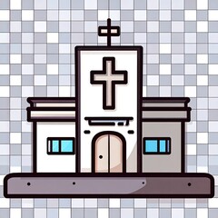 Fototapeta premium Simple church illustration