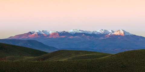 Sunrise in Bolivian Mountains