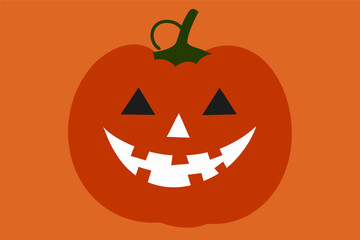 Festive Jack-O-Lantern Pumpkin Vector Illustration for Halloween and Autumn Designs