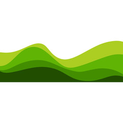 Obraz premium Green wave border